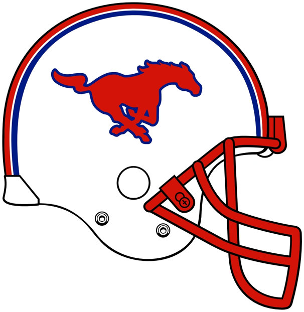 Southern Methodist Mustangs 0-Pres Helmet Logo iron on transfers for fabric